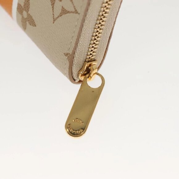LOUIS VUITTON Monogram Monopanam Zippy Coin Purse Beige M82691 LV Auth 115227M - Picture 11 of 16